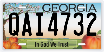 GA license plate QAI4732