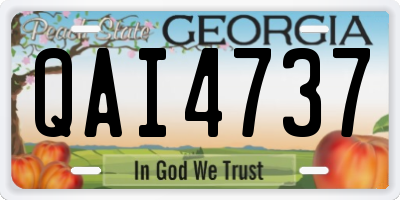 GA license plate QAI4737