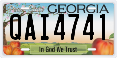 GA license plate QAI4741