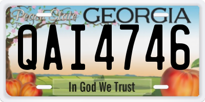 GA license plate QAI4746