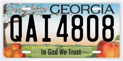 GA license plate QAI4808