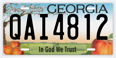 GA license plate QAI4812