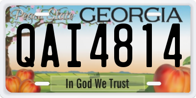 GA license plate QAI4814