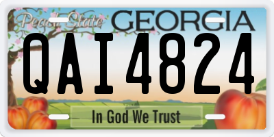 GA license plate QAI4824