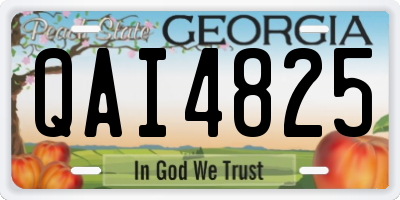 GA license plate QAI4825