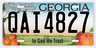GA license plate QAI4827