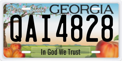 GA license plate QAI4828