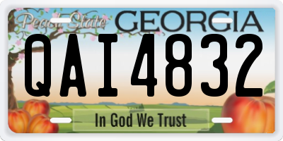 GA license plate QAI4832