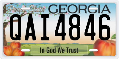 GA license plate QAI4846