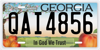 GA license plate QAI4856