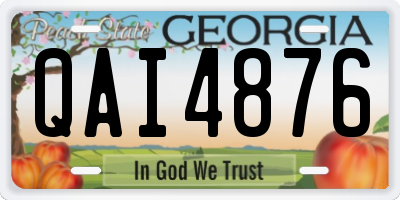 GA license plate QAI4876