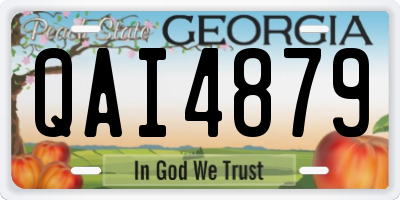 GA license plate QAI4879