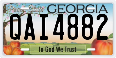 GA license plate QAI4882