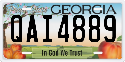 GA license plate QAI4889