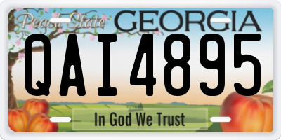 GA license plate QAI4895
