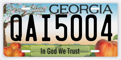 GA license plate QAI5004