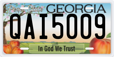 GA license plate QAI5009