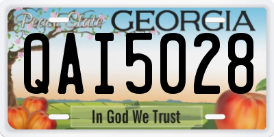GA license plate QAI5028