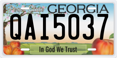GA license plate QAI5037