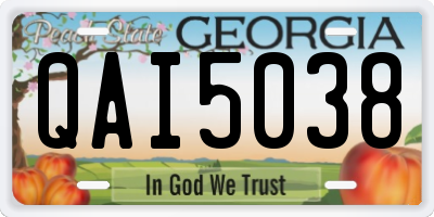GA license plate QAI5038