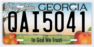 GA license plate QAI5041