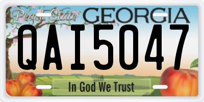 GA license plate QAI5047