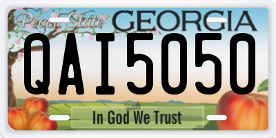 GA license plate QAI5050