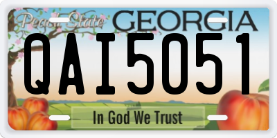 GA license plate QAI5051