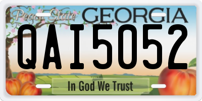 GA license plate QAI5052
