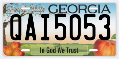 GA license plate QAI5053