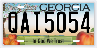 GA license plate QAI5054