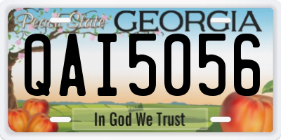 GA license plate QAI5056