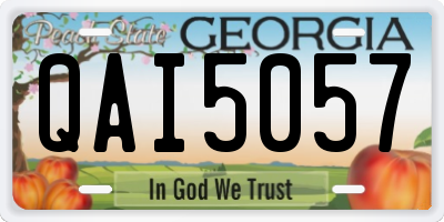 GA license plate QAI5057