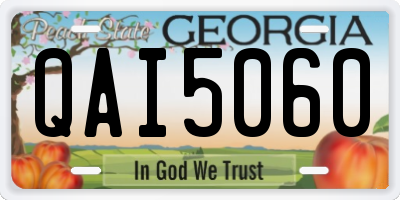 GA license plate QAI5060