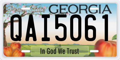 GA license plate QAI5061