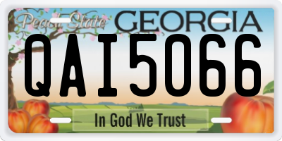 GA license plate QAI5066