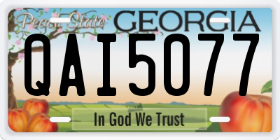 GA license plate QAI5077