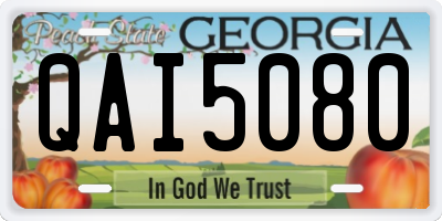GA license plate QAI5080