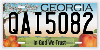 GA license plate QAI5082