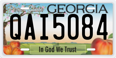 GA license plate QAI5084