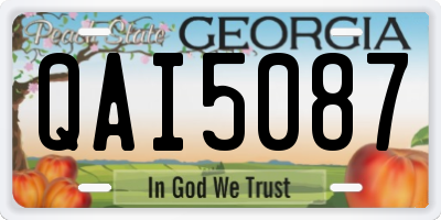 GA license plate QAI5087
