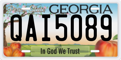 GA license plate QAI5089