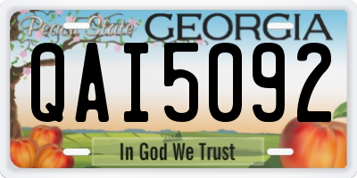 GA license plate QAI5092
