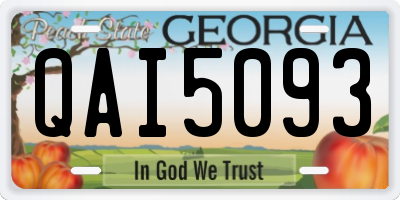 GA license plate QAI5093