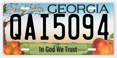 GA license plate QAI5094