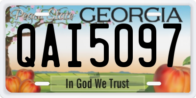 GA license plate QAI5097