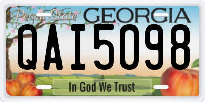 GA license plate QAI5098