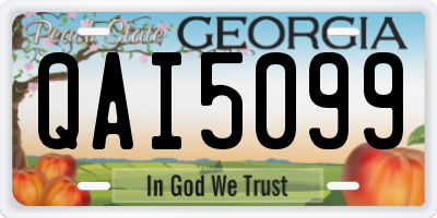 GA license plate QAI5099