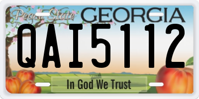 GA license plate QAI5112