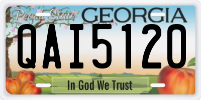 GA license plate QAI5120